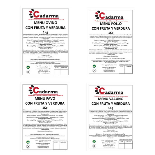 Pack iniciación 4 tipos -  Cadarma (4 x 1kg)