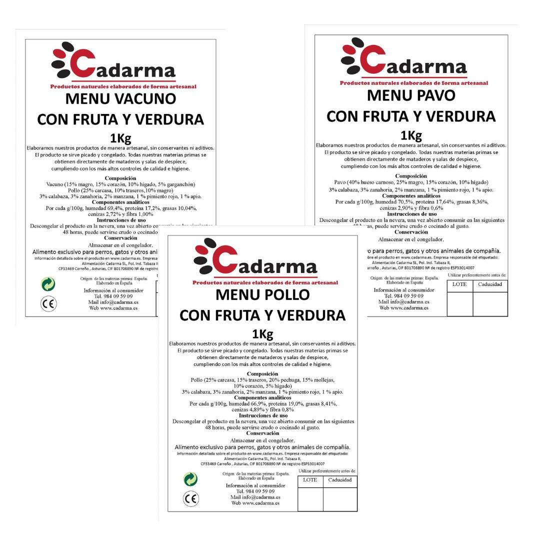 Pack 3 tipos - Cadarma (1kg x 3)