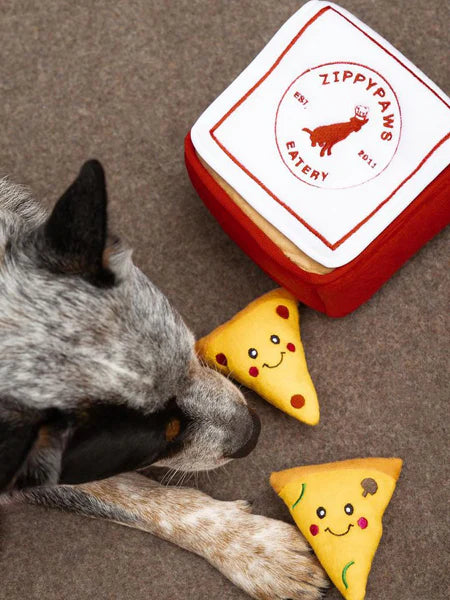 Juguete interactivo para perros - Caja de Pizza 🍕 - ZippyPaws